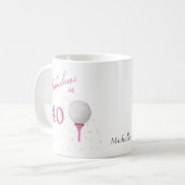 40ゴルフで素晴パーソナライズされたらしい コーヒーマグカップ (正面左)