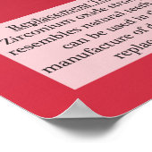 40ジルコニウム(Zs)元素周期表 ポスター (角)