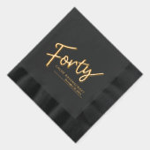 40スクリプト文字名前をカスタムするとイベント日 箔ナプキン (右)