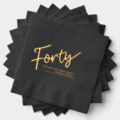 40スクリプト文字名前をカスタムするとイベント日 箔ナプキン (インサイチュ (積み重ね))