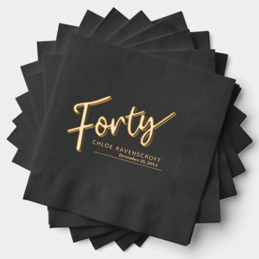 40スクリプト文字名前をカスタムするとイベント日 箔ナプキン (インサイチュ (積み重ね))