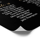 40テーブル席の黒い座席表プランを見つける ポスター (角)