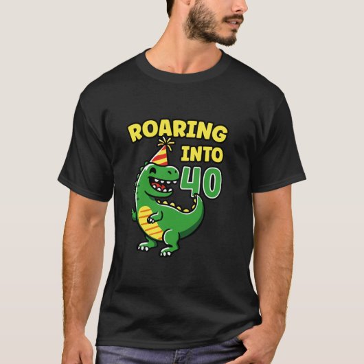 40ディノ40歳の誕生日パーティー40年に轟音 Tシャツ (正面)
