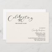 40トリップのまわりに・ザ・サンモダンバースデーパーティー 招待状 (正面/裏面)