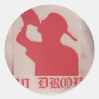 40ドロップロゴビニールステッカー ラウンドシール