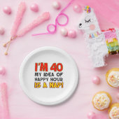 40ハッピーアワーは40日昼寝 ペーパープレート (パーティー)