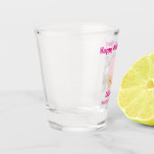 40ハッピーバースデーかわいいピンクのカップケーキお土産 ショットグラス (左)