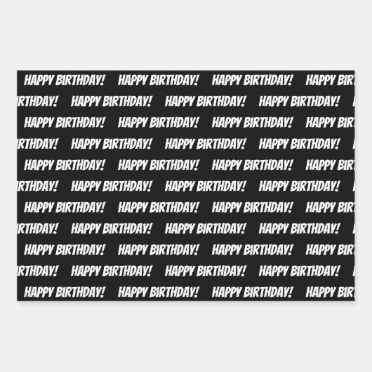 40ハッピーバースデー名前をカスタムする包装紙 ラッピングペーパーシート (正面3)