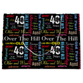 40ハッピーバースデー |マイルストーン ラージペーパーバッグ (正面)