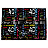 40ハッピーバースデー |マイルストーン ラージペーパーバッグ (裏面)