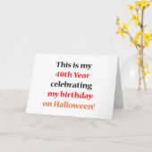 40ハロウィーン誕生日 カード (黄色い花)