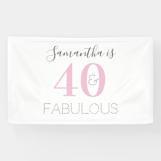 40パーソナライズされたと素晴らしいピモダンンク誕生日 横断幕 (横)