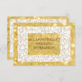 40パーソナライズされた周年結婚招待状 招待状 (正面/裏面)