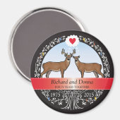 40パーソナライズされた周年記念結婚金、バック&ドー マグネット (正面/裏面)