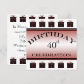 40パーソナライズされた歳の誕生日パーティの招待状 招待状 (正面/裏面)