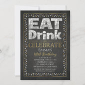 40パーソナライズされた歳の誕生日パーティの招待状 招待状 (正面)