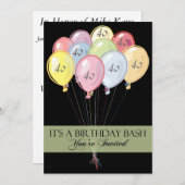 40パーソナライズされた歳の誕生日パーティの招待状 招待状 (正面/裏面)