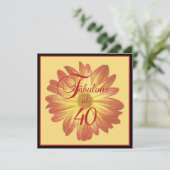 40パーソナライズされた歳の誕生日パーティの招待状 招待状 (スタンド正面)