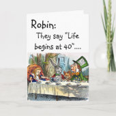 40パーソナライズされた歳以上の人のための誕生日カード！ カード (正面)