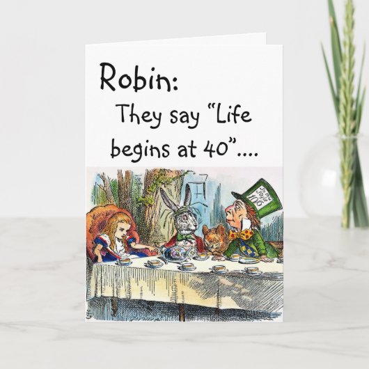 40パーソナライズされた歳以上の人のための誕生日カード！ カード (正面)