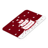 40パーソナライズされたth Rubyの結婚アニバーサリーケーキ マグネット (左側)