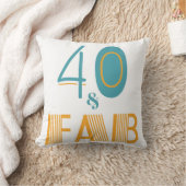 40ファブモダン誕生日 クッション (ブランケット)