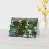 **40ファンキー歳の誕生日に音楽** カード (黄色い花)