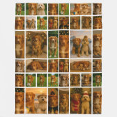 40フォトコラージュパーソナライズされたテンプレートカスタム作成 フリースブランケット (正面)