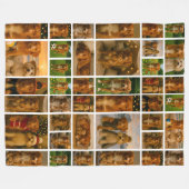 40フォトコラージュパーソナライズされたテンプレートカスタム作成 フリースブランケット (正面(横))