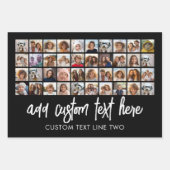 40フォトコラージュ – 4行10列 – スクリプト名 ラッピングペーパーシート (正面)