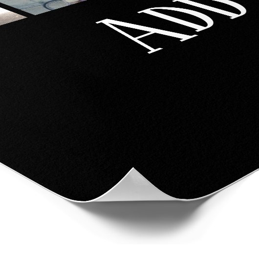 40フォトコラージュ – 4行10列 – スクリプト文字 ポスター (角)