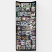 40フォトコラージュ – 4行10列 – 白文字 横断幕 (縦)