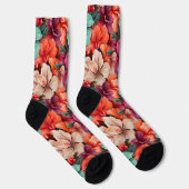 #40フローラルパターンクルーソックス ソックス (右)