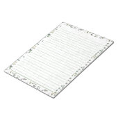 40ページのメモ帳とユーカリ水彩デザイン ノートパッド (アングル)