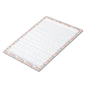 40ページメモ帳カラフル花パターンデザイン ノートパッド (アングル)