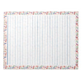 40ページメモ帳カラフル花パターンデザイン ノートパッド (正面)