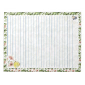 40ページ水色ユーカリ蝶メモ帳 ノートパッド (正面)