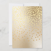 40マイルストーきらめくンワインフェイク金ゴールドグリッター 招待状 (裏面)