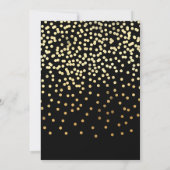 40マイルストーきらめくンワイン金ゴールドブラックグリッター 招待状 (裏面)