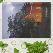 40マイルポイントライトハウスアットダスクキッチンタオル キッチンタオル (折り畳み)