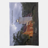 40マイルポイントライトハウスアットダスクキッチンタオル キッチンタオル (縦)