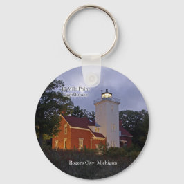 40マイルポイントライトハウスアットダスクキーチェーン キーホルダー
