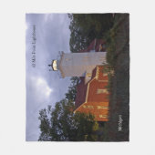 40マイルポイントライトハウスアットダスクブランケット フリースブランケット (正面)