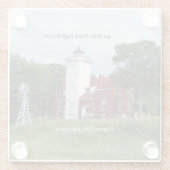 40マイルポイントライトハウスガラスコースター ガラスコースター (裏面)