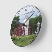 40マイルポイントライトハウスクロック ラウンド壁時計 (傾斜)