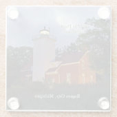 40マイルポイントライトハウスダスクガラスコースター ガラスコースター (裏面)