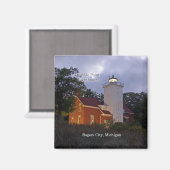 40マイルポイントライトハウスダスクマグネット マグネット (正面/裏面)