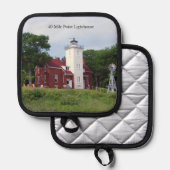 40マイルポイントライトハウスポットホルダー 鍋敷き (正面/裏面)