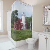 40マイルポイント灯台のシャワーカーテン シャワーカーテン (インサイチュ)