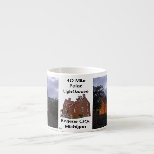 40マイルポイント灯台薄暗がりのエスプレッソのマグ エスプレッソカップ (正面)